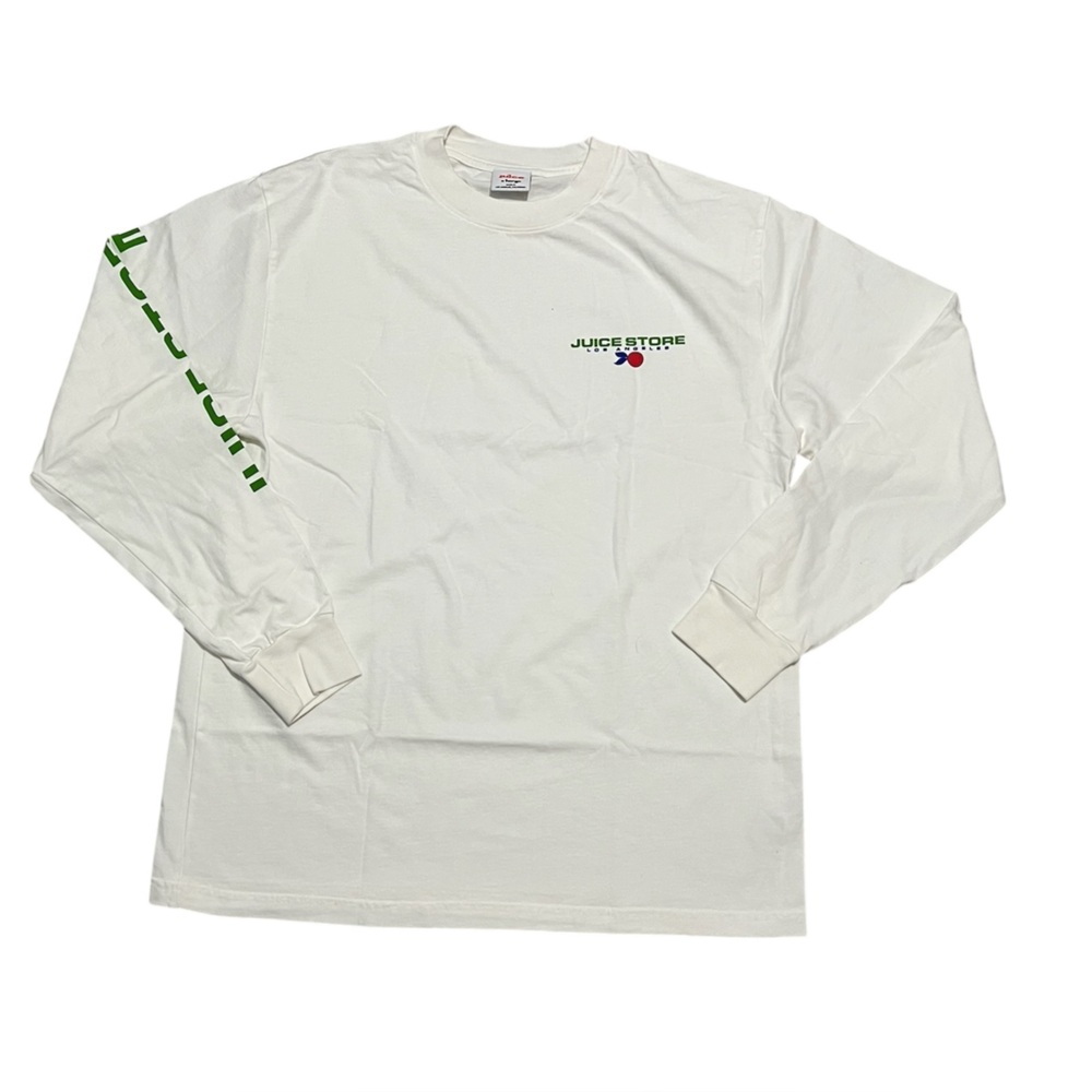 Juice store Los Angeles Men's Streetwear Long Sleeve T-shirt white size XL‎